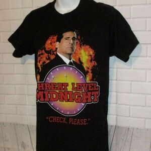 The Office Threat Level Midnight Check Please Small Black Cotton